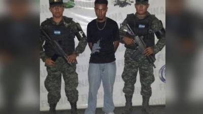 Detenido en el sector Chamelecón de San Pedro Sula, zona norte de Honduras.