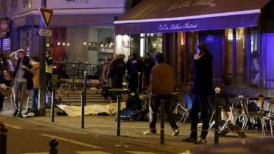 El lugar donde ocurrió uno de los atentados en París.