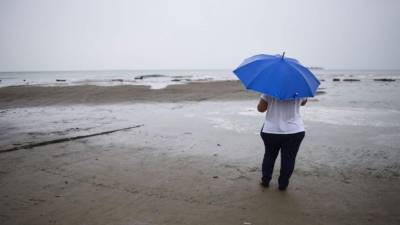 Franklin tocó tierra la madrugada de jueves como huracán, pero seis horas después ya estaba debilitado. AFP