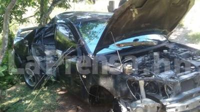 En este vehículo se conducía la menor con sus padres.