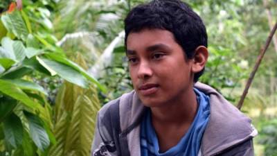 Alexis Gonzáles tiene 16 años y es originario de una aldea de Omoa.