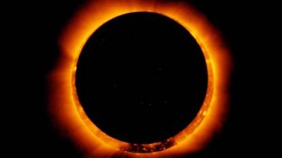 El 'anillo ardiente' será visible por aproximadamente tres minutos durante el eclipse.