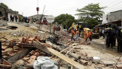 El edificio estaba en construcción. Foto: EFE