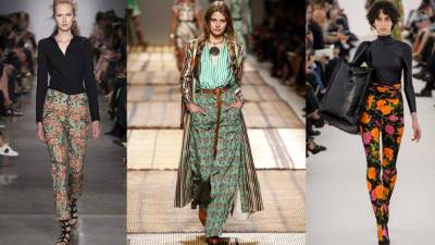 En pantalones rectos, palazzos o capri, las flores van con todo.