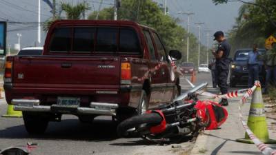 La triple colisión ocurrió en la carretera hacia Armenta en San Pedro Sula.