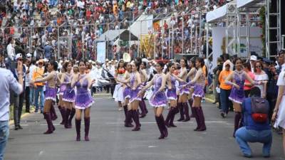 Los cuadros de palillonas fueron de lo que más llamó la atención en los desfiles patrios.