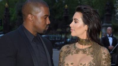 Kanye West y Kim Kardashian.