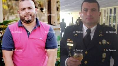 Fotografías en vida de Erin Robles y Wilfredo Salazar, expolicías asesinados en San Pedro Sula.