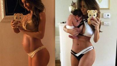 La modelo Sarah Stage figuró en los titulares de prensa cuando documentó su embarazo.