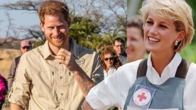 Harry visitó Angola 22 años después que su madre, la princesa Diana de Gales, cuando ella tenía la misma edad que él.
