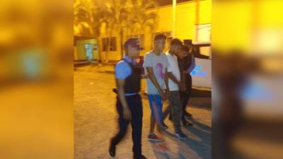 Detenidos. Los detenidos por la Policía de El Progreso.