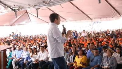 Juan Orlando Hernández se refirió este día al tema del dengue.