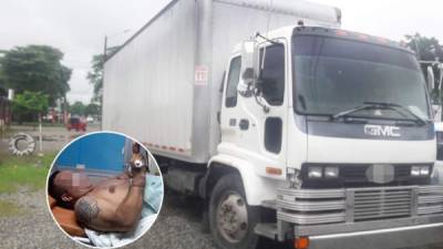 El camión que iba ser robado por los supuestos maleantes fue enviado a la posta policial del sector.