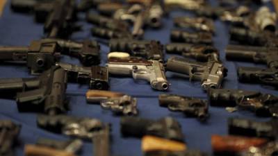 Armas decomisadas a organizaciones criminales en Honduras.