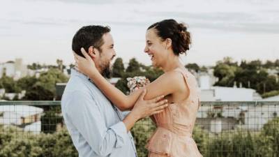 Los recién casados Diego Aspitia y Sofía Cuggino.