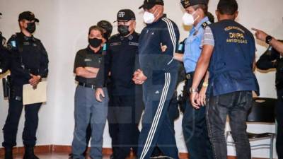 Juan Carlos Bonilla siendo presentado por la Secretaría de Seguridad luego de su captura.