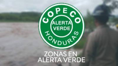 Tres departamentos son los que se mantienen en vigilancia por parte de Copeco.