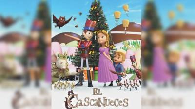 Esta foto liberada por Disney, desde la izquierda, muestra a Richard E. Grant, Keira Knightley, Eugenio Derbez y Mackenzie Foy en una escena de âEl cascanueces y los cuatros reinosâ. (Laurie Sparham/Disney via AP)