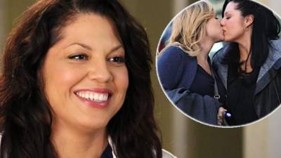 La actriz origen hispano, Sara Ramírez en una escena de Grey's Anatomy.