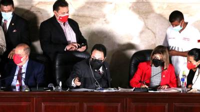 Junta directiva del Congreso Nacional que encabeza Luis Redondo.