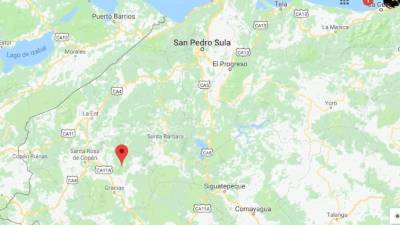 Ubicación de Cololaca, en el departamento de Lempira.