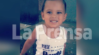 El pequeño Samir Hasael Moreno Pineda de dos años.