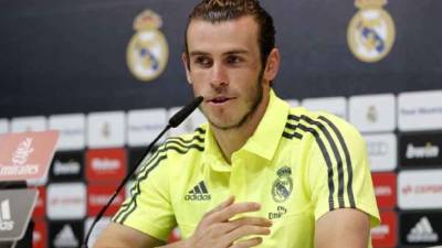El galés Gareth Bale en conferencia de prensa previo al partido de la Champions League.