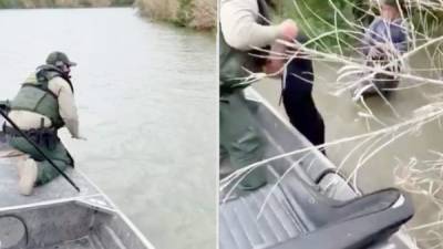 Imágenes de video publicado por US Border Patrol Del Rio Sector.