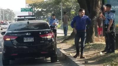 Vehículo que atropelló al ayudante de rapidito.