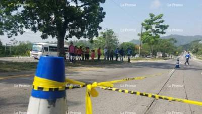 Imagen del lugar exacto donde quedó tendido el cuerpo del ciudadano.