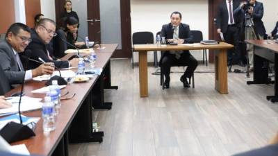 El postulante Gonzalo Alberto Fuentes durante la audiencia que duró 30 minutos.