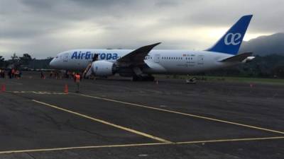 Este primer vuelo de Air Europa llegó al Golosón con casi 300 pasajeros a bordo.