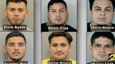 Seis inmigrantes hondureños fueron acusados de vandalizar y robar más de 70 casas en Texas./Twitter KPRC Houston.