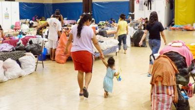 Siguen llegando más damnificados a los albergues tras ser golpeados por Eta e Iota. Imagen de archivo