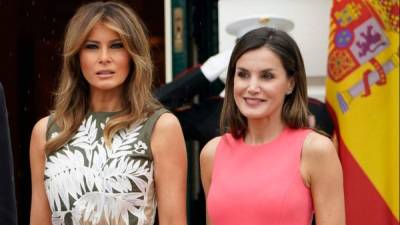 Donald y Melania Trump recibieron la primera visita oficial de los reyes de España, Felipe VI y Letizia, en la Casa Blanca.
