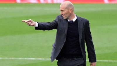 Zidane, durante el partido contra el Villarreal. Foto AFP