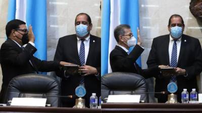 Julio Navarro y Ernesto Paz Aguilar fueron juramentados la noche del miércoles en el Congreso Nacional.