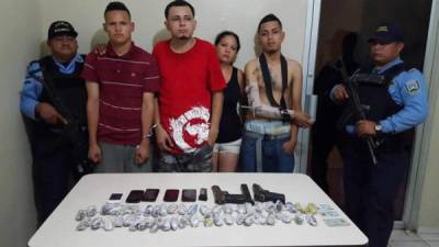 Detenidos en la ciudad de La Lima, Cortés, zona norte de Honduras.