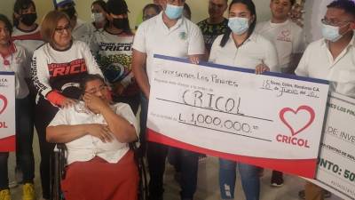 Inversiones Los Pinares realizó la donación de un millón de lempiras al Centro de Rehabilitación Integral de Colón (Cricol).