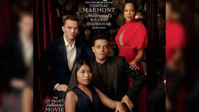 Nicholas Hoult, Yalitza Aparicio, Rami Malek y Regina King posan para la edición Hollywood de Vanity Fair.