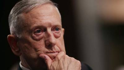 El Secretario de Defensa estadounidense James Mattis testifica ante el Comité de Servicios Armados del Senado. AFP