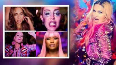 Las principales estrellas de la música, como Beyoncé, Katy Perry, Miley Cyrus o Kanye West, han acudido a la llamada de la reina del pop para su nuevo video.