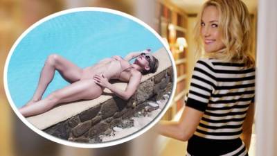 Kate Hudson presume impresionante cuerpazo en bikini.