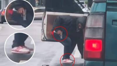 Video de un usuario anónimo muestra el asalto de al menos dos hombres.
