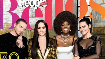 J Balvin, Demi Lovato, Amara La Negra y Maite Perroni fueron los elegidos para engalanar la portada de este año.// Foto People en español.
