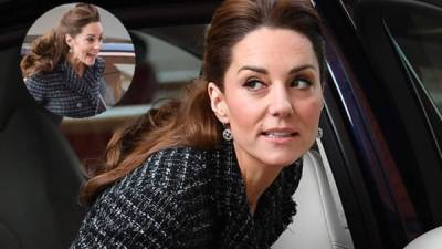 Kate Middleton estuvo a punto de mostrar más de lo que un royal debe después que el viento levantó su falda en un compromiso oficial el martes, 28 de enero.