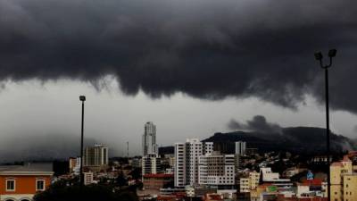 Así se vio ayer el cielo de Tegucigalpa.
