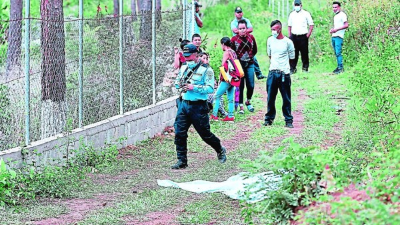 El cuerpo del perro quedó cerca del de su dueño.