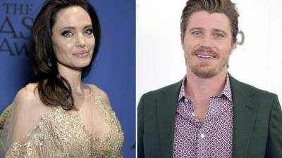 La actriz Angelina Joile y el actor Garrett Hedlund.