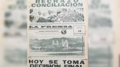 Esta histórica portada fue publicada en julio por Diario LA PRENSA, en la cual se remarcaba como titular una salida al conflicto armado que distanciaba a los países de Honduras y El Salvador. Foto de archivo.